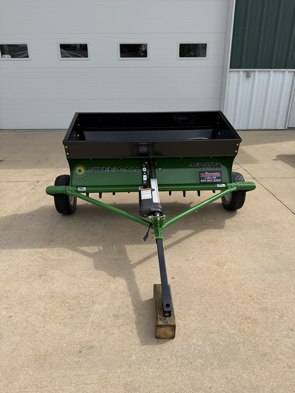 Sweep-All AR1748E-Green Tow Behind Coring Aerator w Elec Lift 1