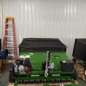 Sweep-All PSE3960-Green Tow Behind Sweeper w/ Elec Start, Dethatcher Bar