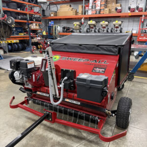 Sweep-All PSE3948-RED Tow Behind Sweeper w/ Dethatcher Bar